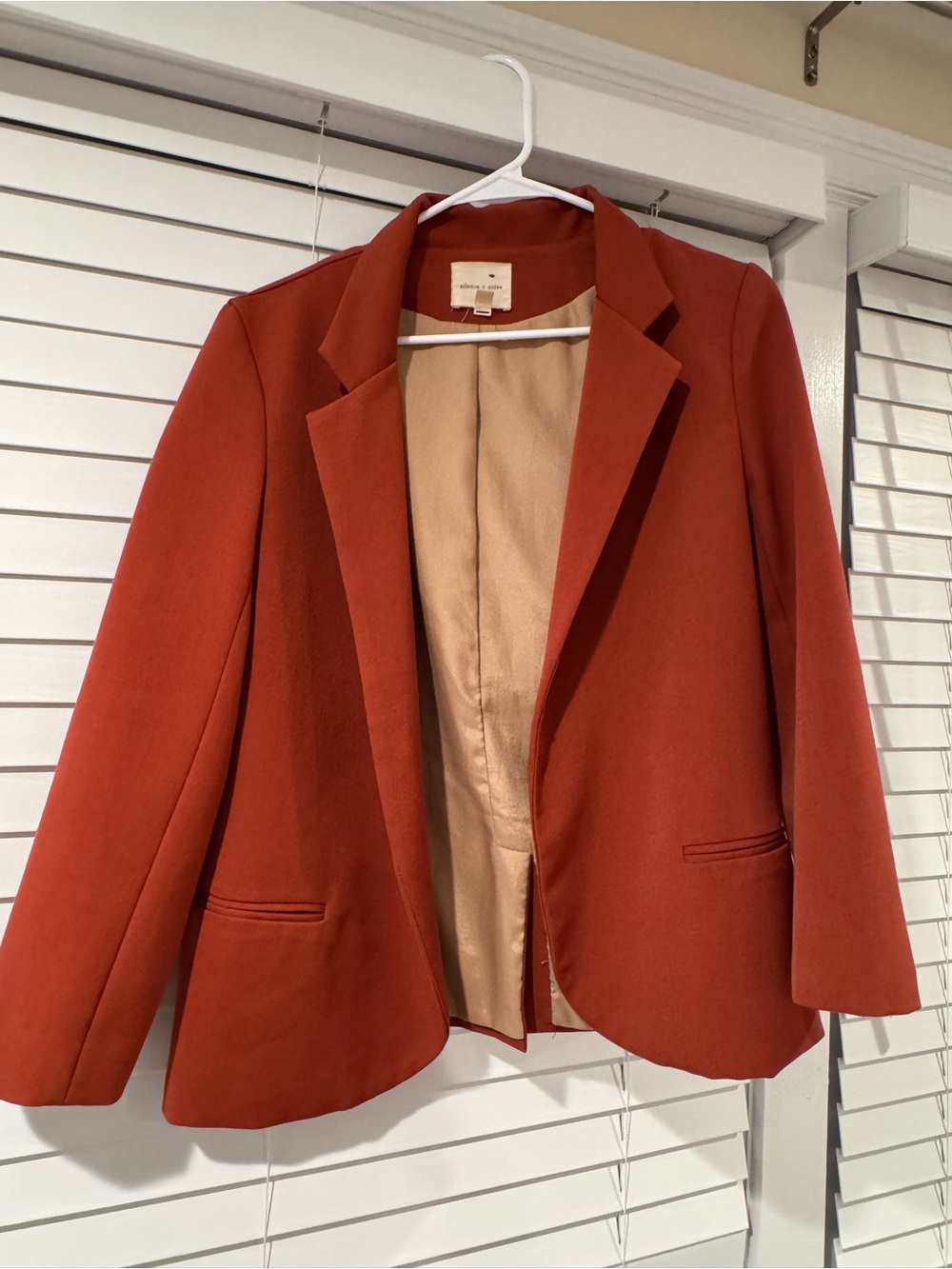 silence + noise Rust Orange Tailored Blazer